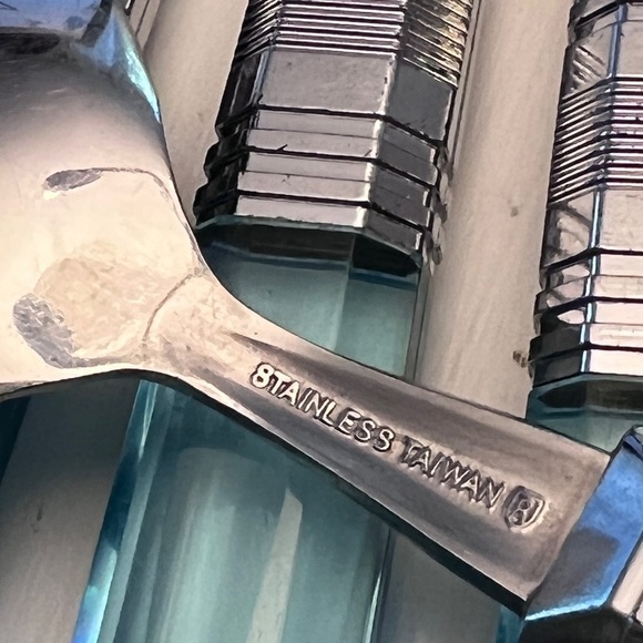 Vintage Jeweled Lucite Handle 5 pc Service for 2 plus extras Silverware Flatware - Picture 4 of 10